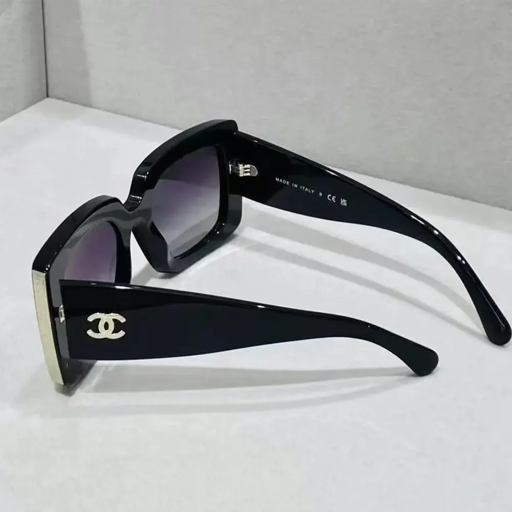 Chanel Women Rectangle Sunglasses Black Gold A71377X08101S221653SOCCI (5)