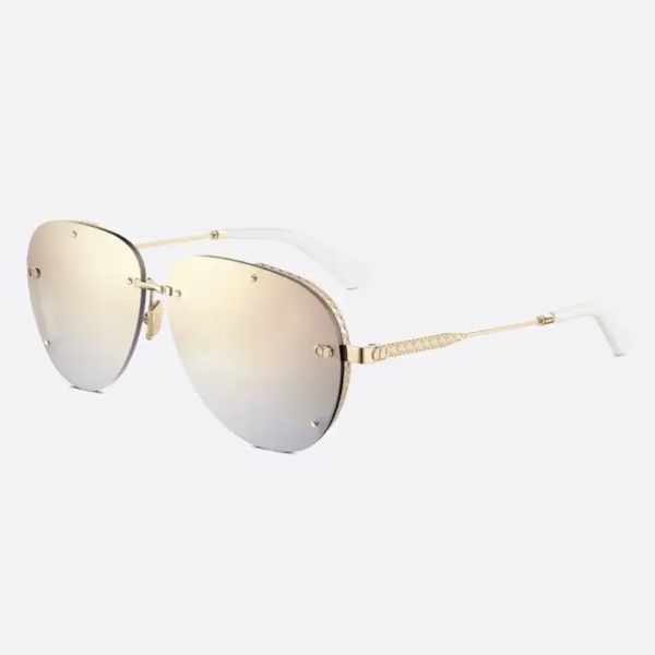 Dior Unisex NeoDior A1U Gold Mirrored Aviator Sunglasses (1)