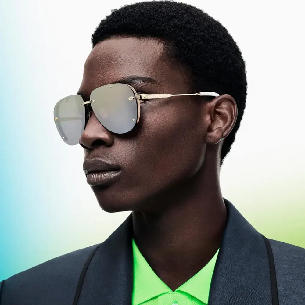 Dior Unisex NeoDior A1U Gold Mirrored Aviator Sunglasses (2)