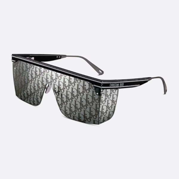 Dior Women DiorClub M1U Black Dior Oblique Mask Sunglasses (1)