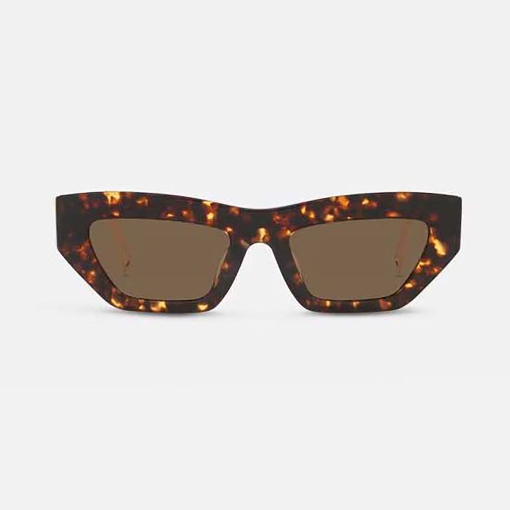 Versace Women 90s Vintage Logo Cat-Eye Sunglasses-Brown (2)