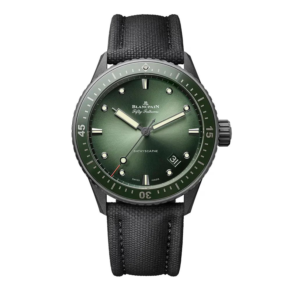Blancpain Men Fifty Fathoms Bathyscaphe 43.5mm Watch in Green