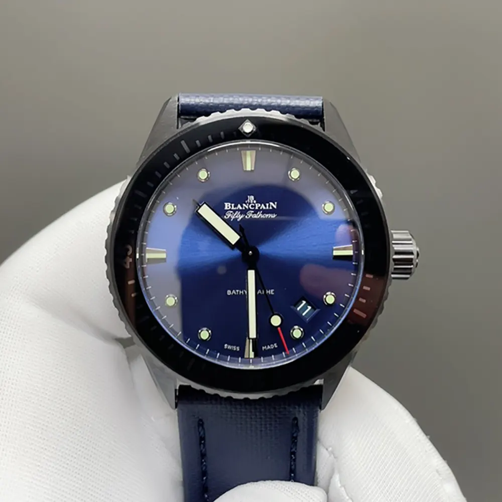 Blancpain Men Fifty Fathoms Bathyscaphe 43mm in Blue (2)
