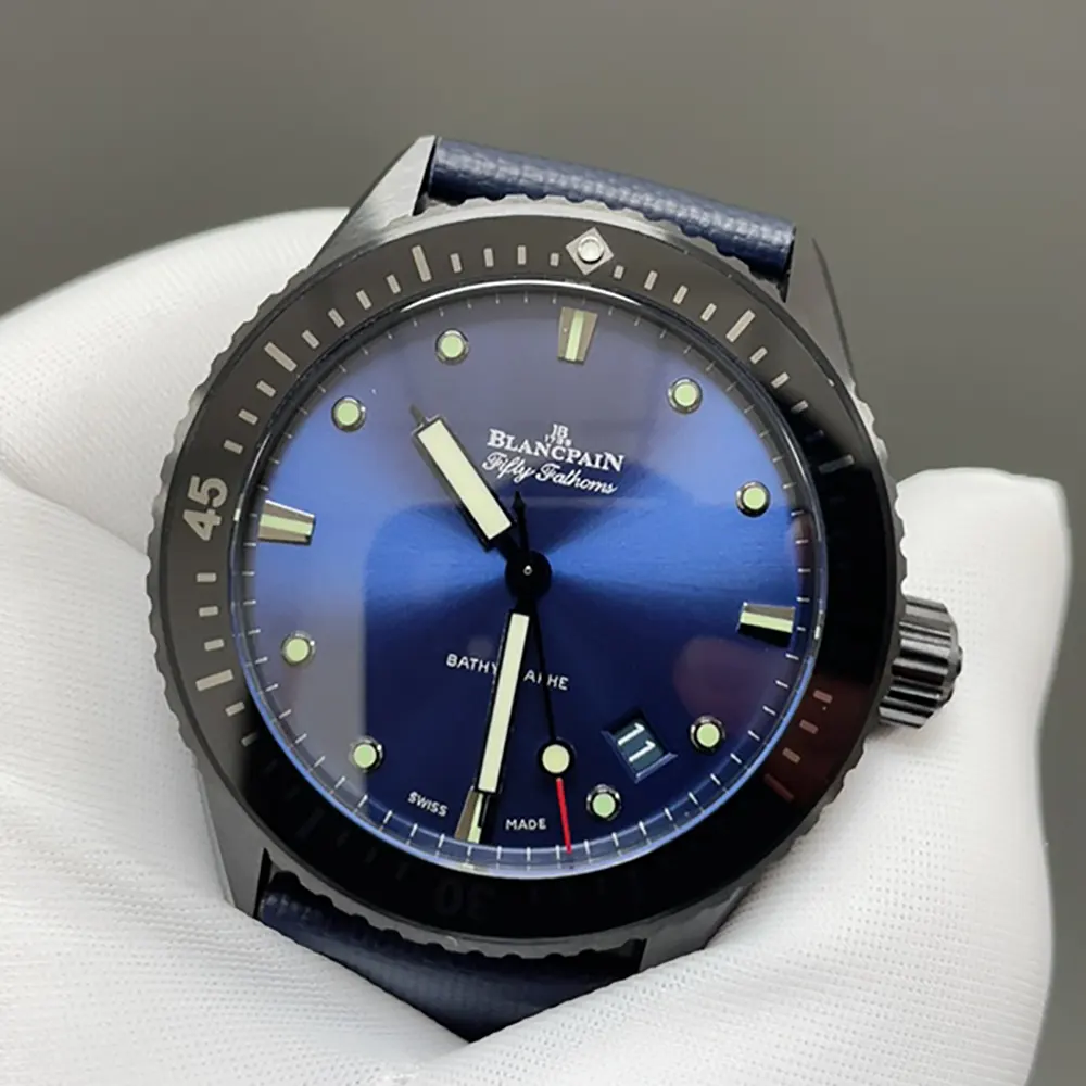 Blancpain Men Fifty Fathoms Bathyscaphe 43mm in Blue (4)