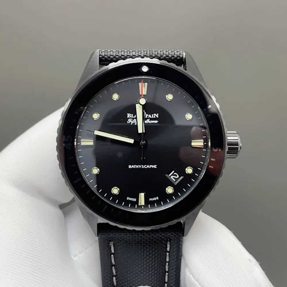 Blancpain Men Fifty Fathoms Bathyscaphe Ceramic 43.6mm in Black (2)