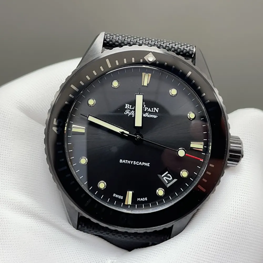 Blancpain Men Fifty Fathoms Bathyscaphe Ceramic 43.6mm in Black (4)