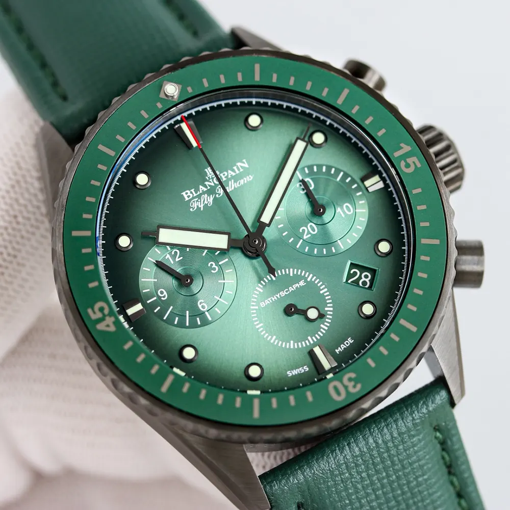 Blancpain Men Fifty Fathoms Bathyscaphe Chronographe Flyback Ceramic 43.6mm in Black (3)