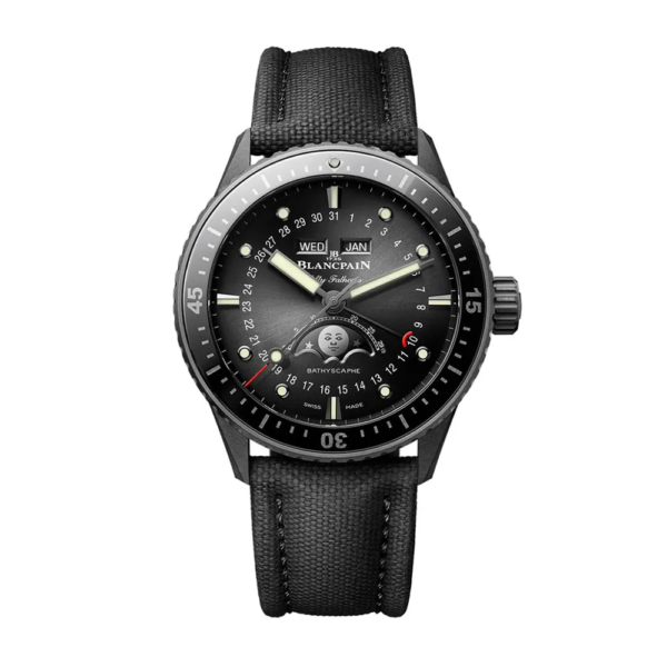 Blancpain Men Fifty Fathoms Bathyscaphe Quantième 43mm in Black (1)