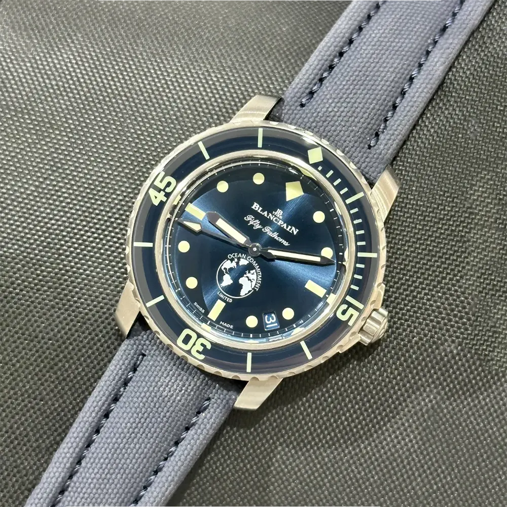Blancpain Men Fifty Fathoms Ocean Commitment III 40.3 mm in Blue (5)