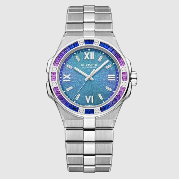 Chopard Men Alpine Eagle 36 Summit in White Gold and Purple Sapphires (1)