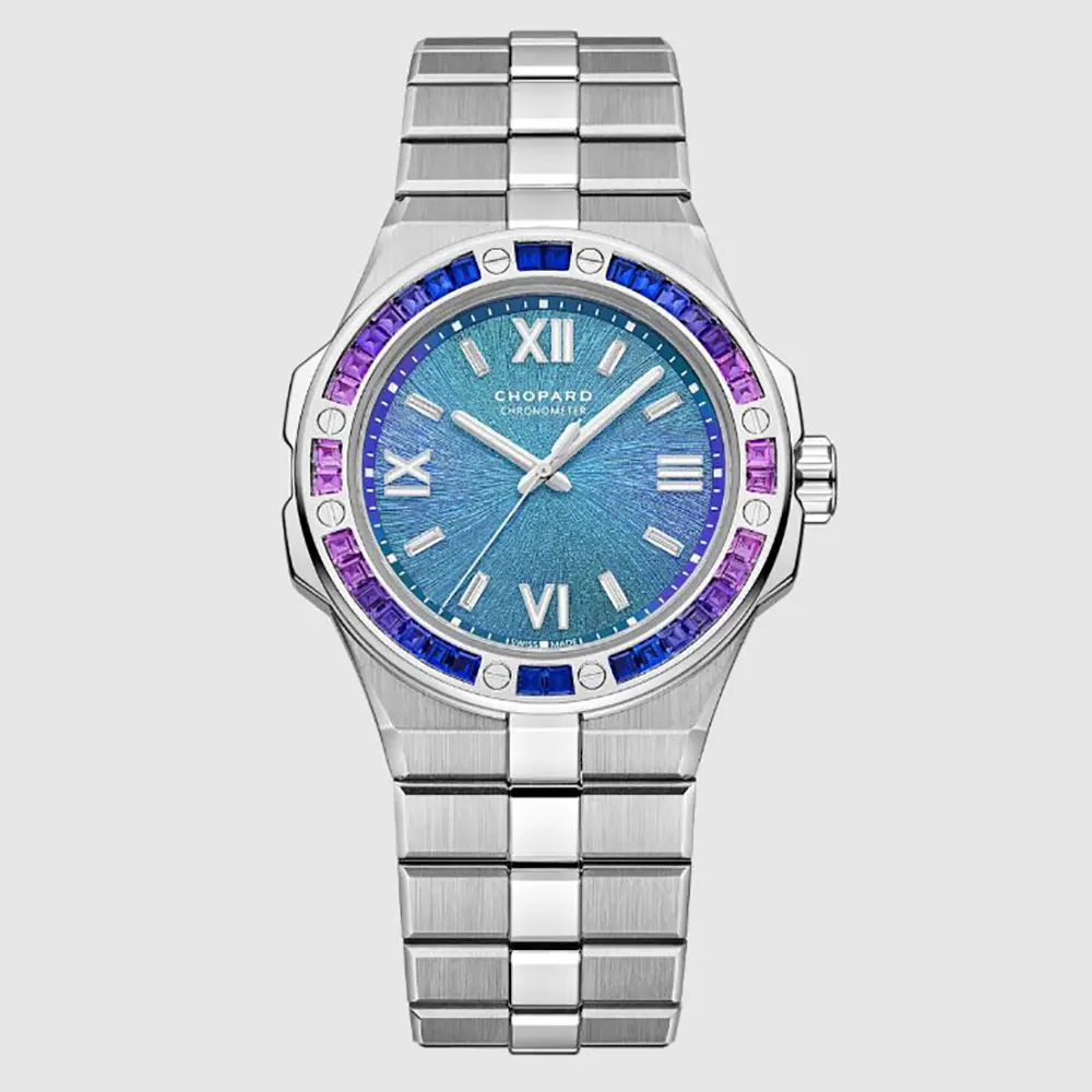 Chopard Men Alpine Eagle 36 Summit in White Gold and Purple Sapphires