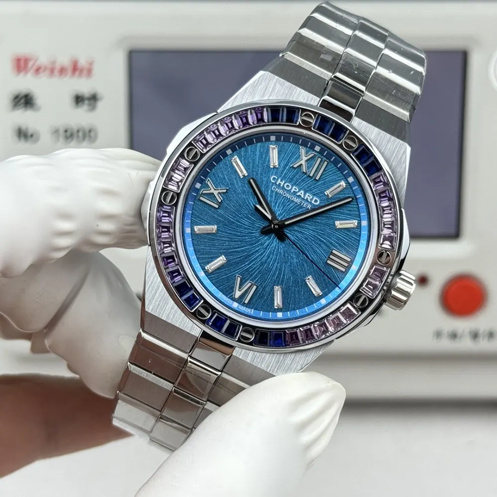 Chopard Men Alpine Eagle 36 Summit in White Gold and Purple Sapphires (2)