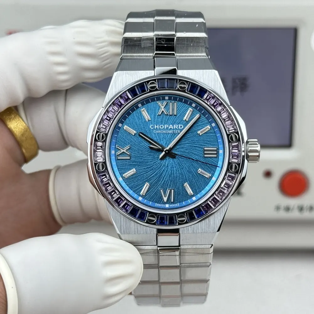 Chopard Men Alpine Eagle 36 Summit in White Gold and Purple Sapphires (3)