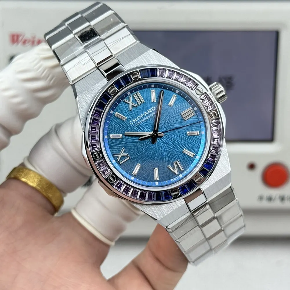 Chopard Men Alpine Eagle 36 Summit in White Gold and Purple Sapphires (4)