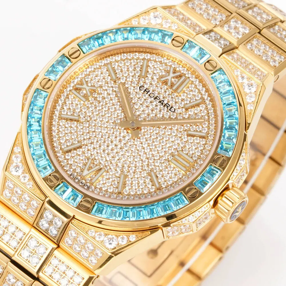 Chopard Men Alpine Eagle 41 Frozen Topaz Blue and 18K Yellow Gold (4)