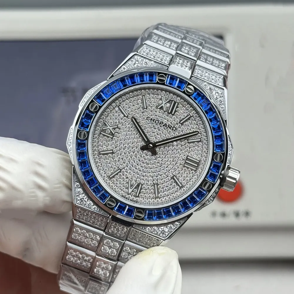 Chopard Men Alpine Eagle 41 mm in White Gold and Aapphires (6)