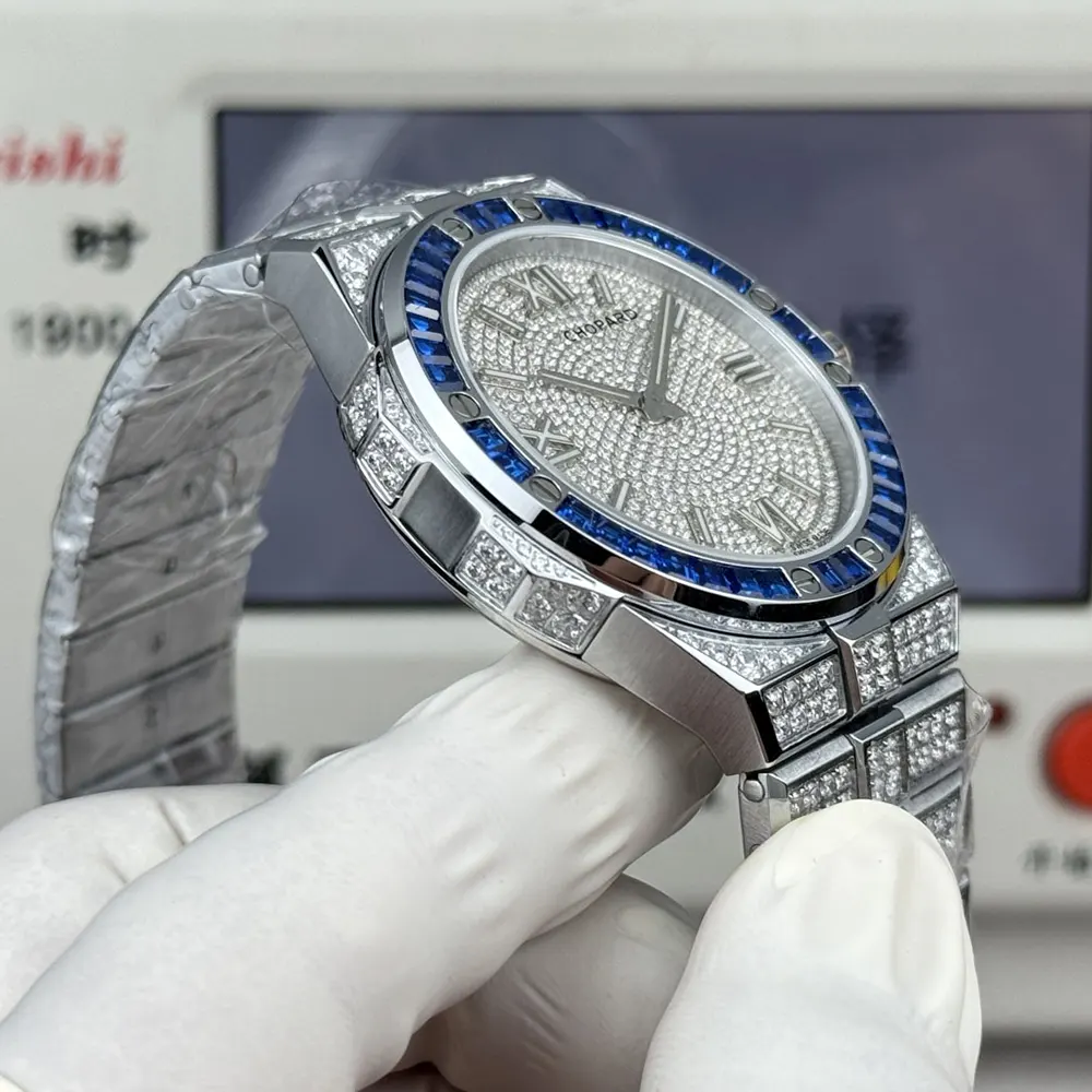 Chopard Men Alpine Eagle 41 mm in White Gold and Aapphires (7)