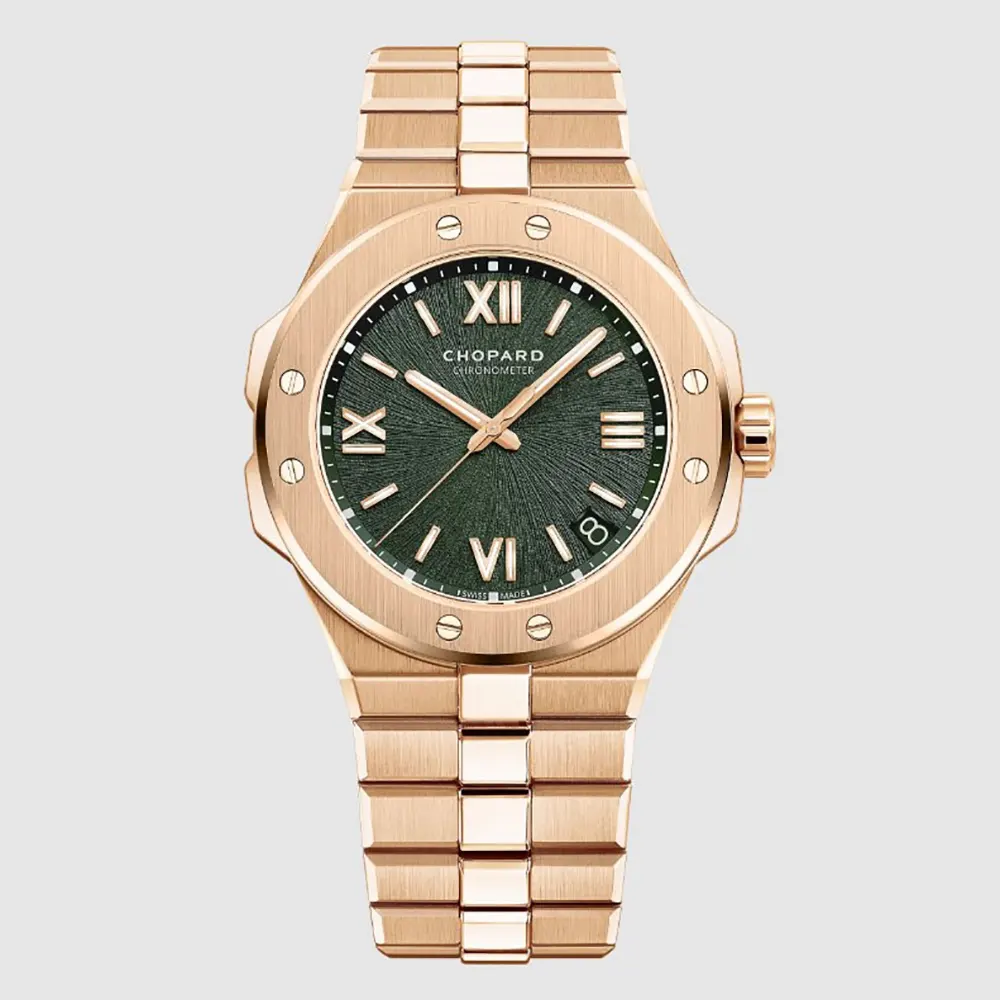 Chopard Men Alpine Eagle 41mm in Green and Rose Gold