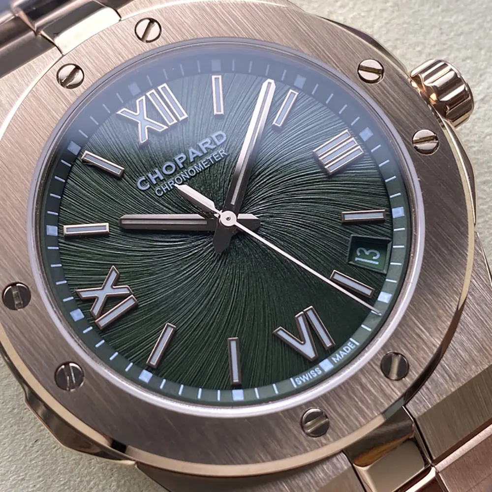 Chopard Men Alpine Eagle 41mm in Green and Rose Gold (3)