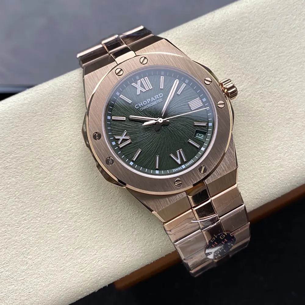 Chopard Men Alpine Eagle 41mm in Green and Rose Gold (5)