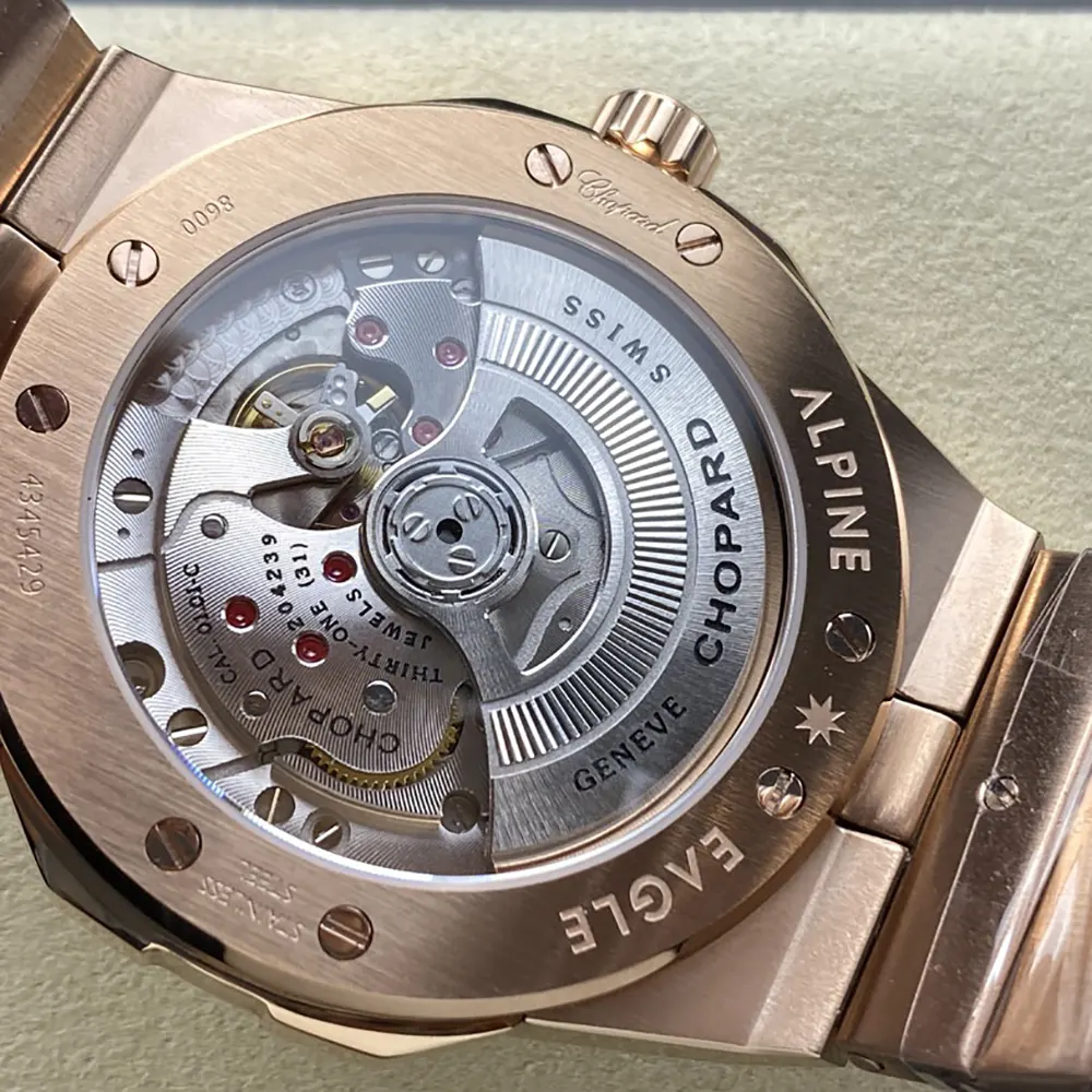 Chopard Men Alpine Eagle 41mm in Green and Rose Gold (9)