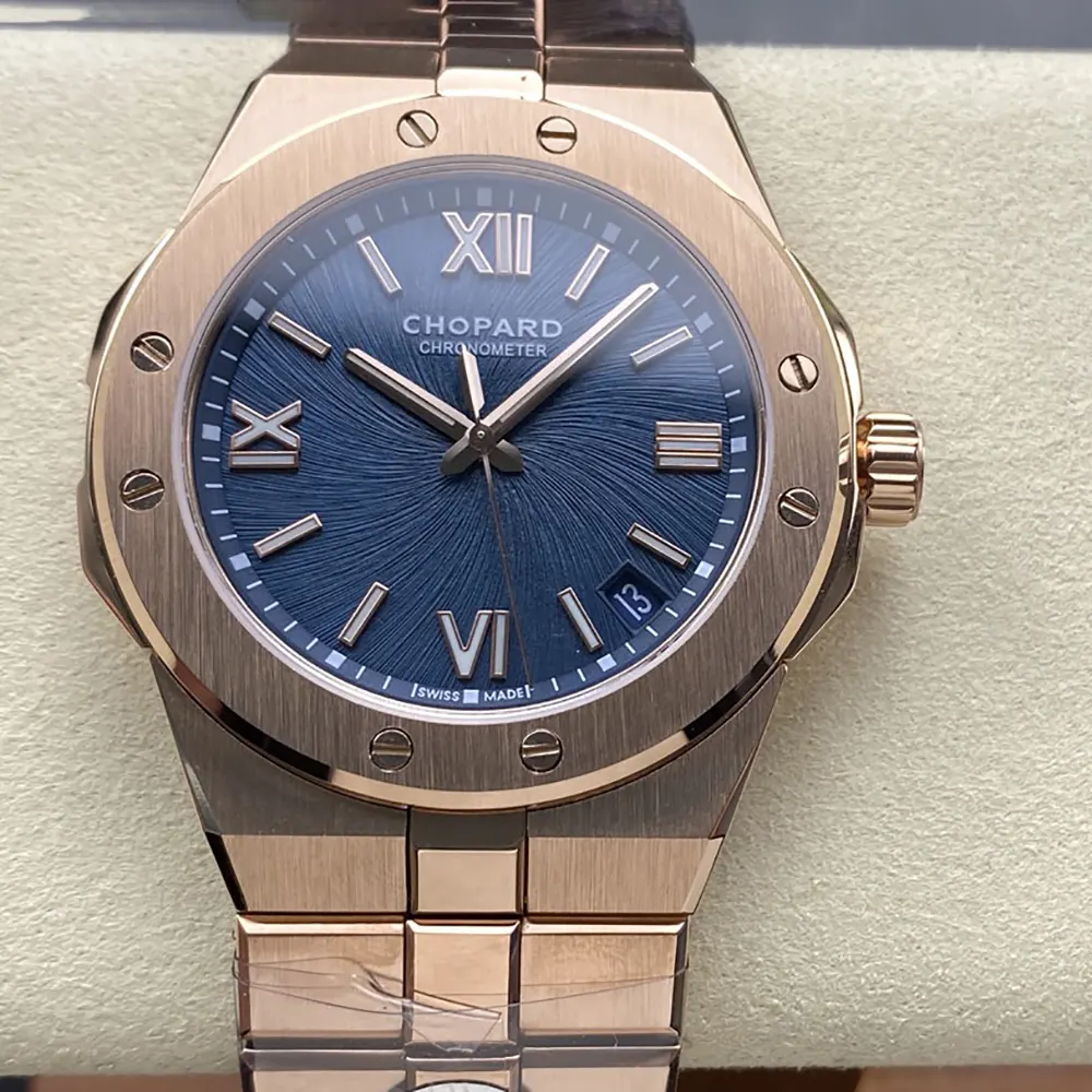 Chopard Men Alpine Eagle 41mm in Rose Gold amd Blue (2)