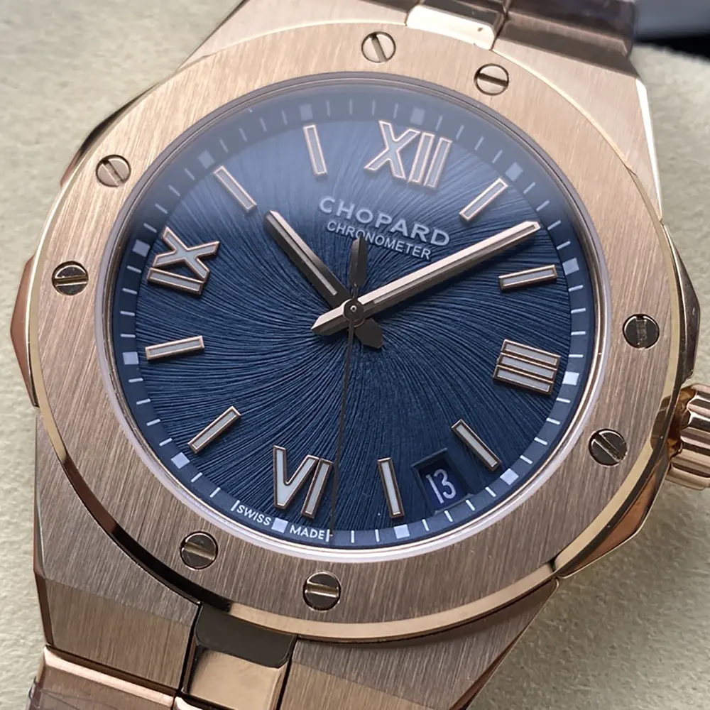 Chopard Men Alpine Eagle 41mm in Rose Gold amd Blue (4)