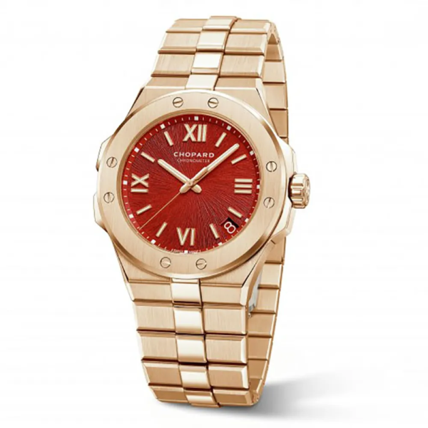 Chopard Men Alpine Eagle 41mm in Rose Gold amd Red (1)