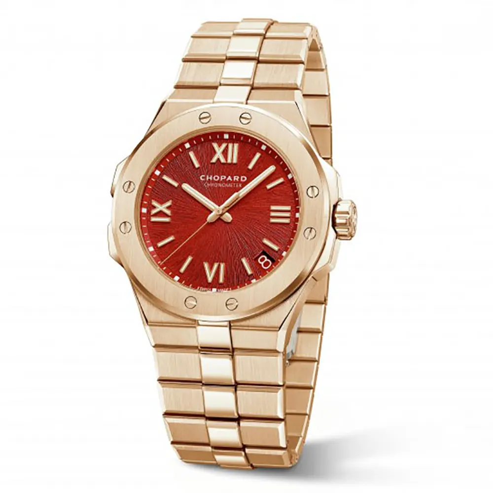 Chopard Men Alpine Eagle 41mm in Rose Gold amd Red