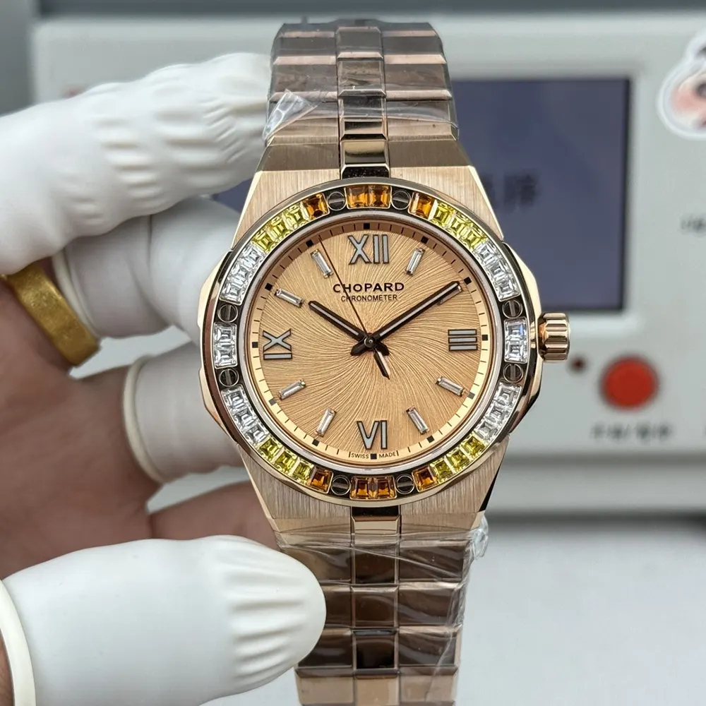 Chopard Men Alpine Eagle 41mm in Rose Gold and White Sapphires (2)