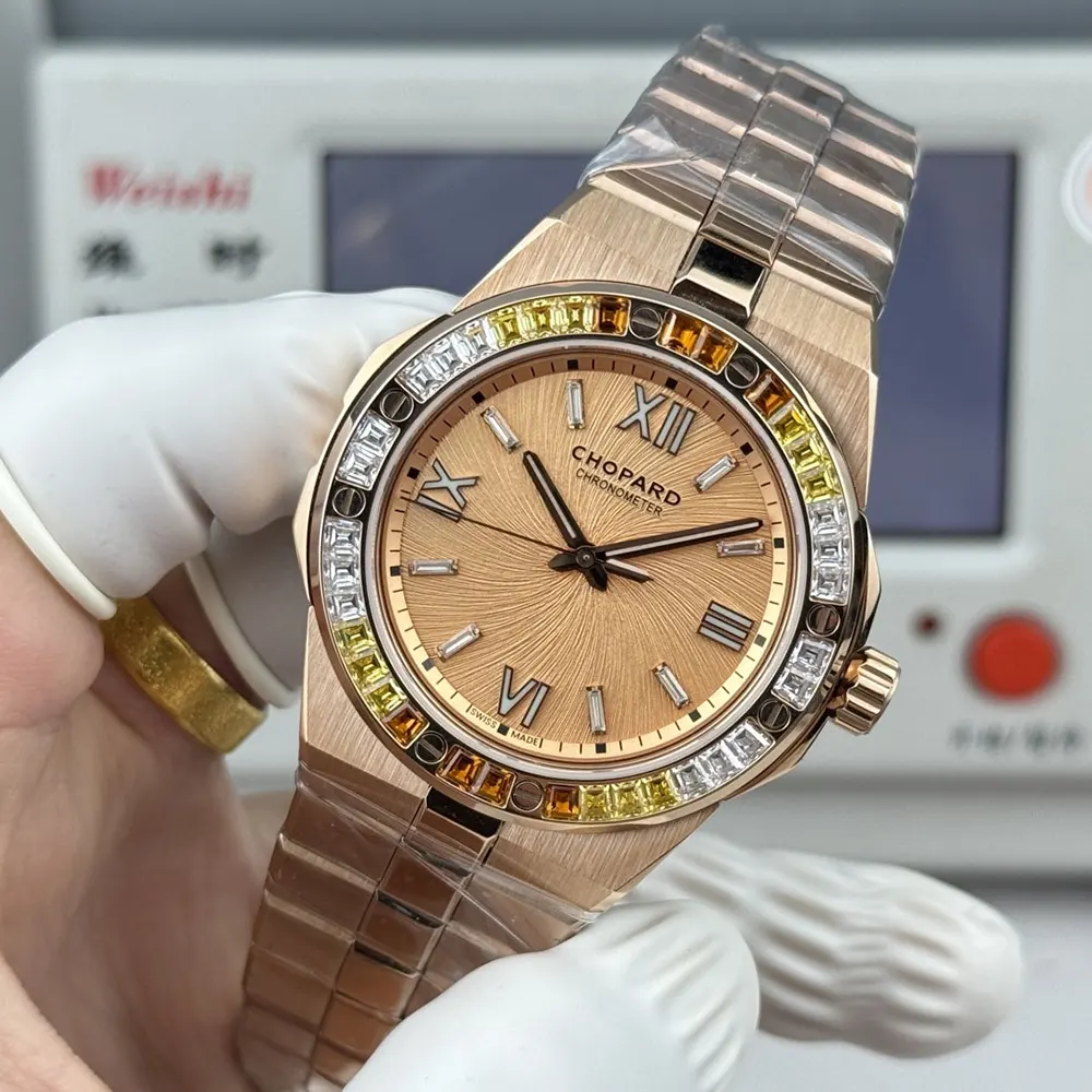 Chopard Men Alpine Eagle 41mm in Rose Gold and White Sapphires (4)