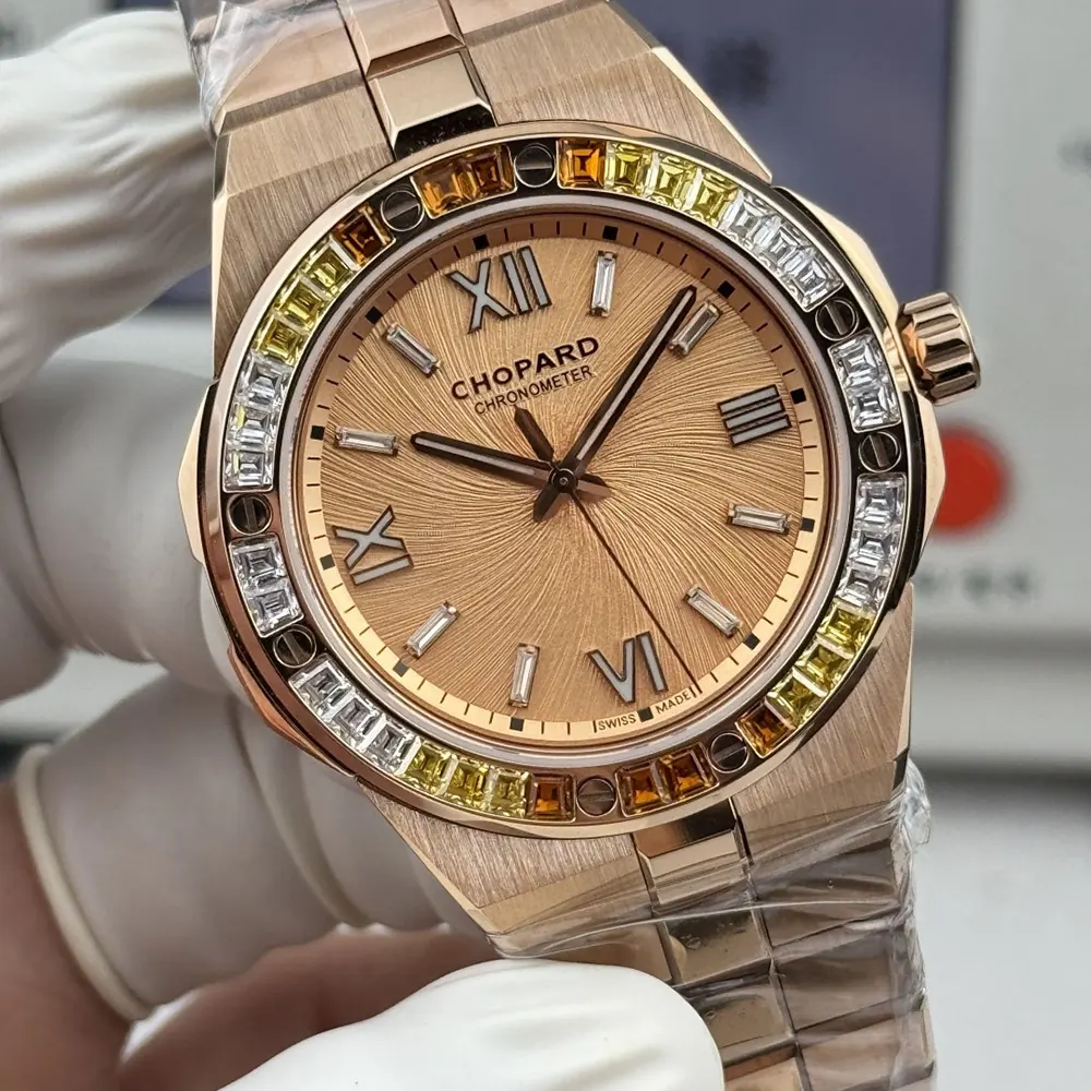 Chopard Men Alpine Eagle 41mm in Rose Gold and White Sapphires (5)