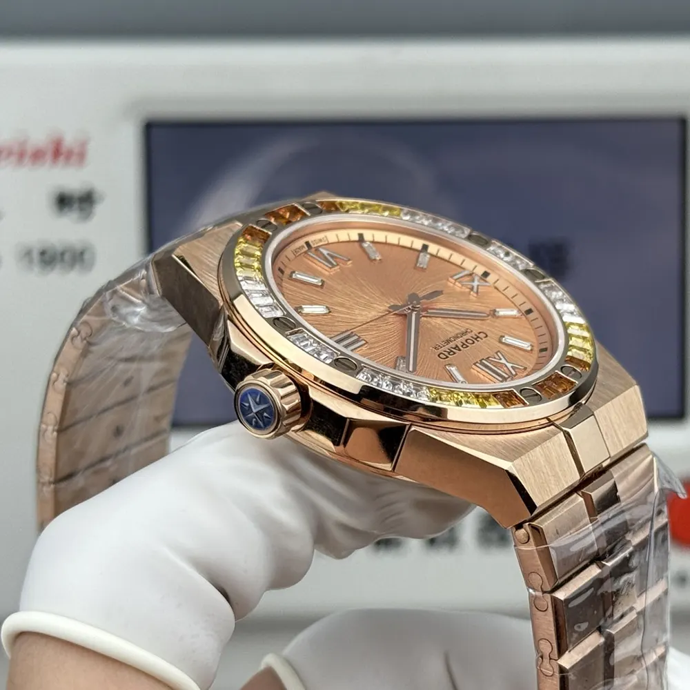 Chopard Men Alpine Eagle 41mm in Rose Gold and White Sapphires (8)