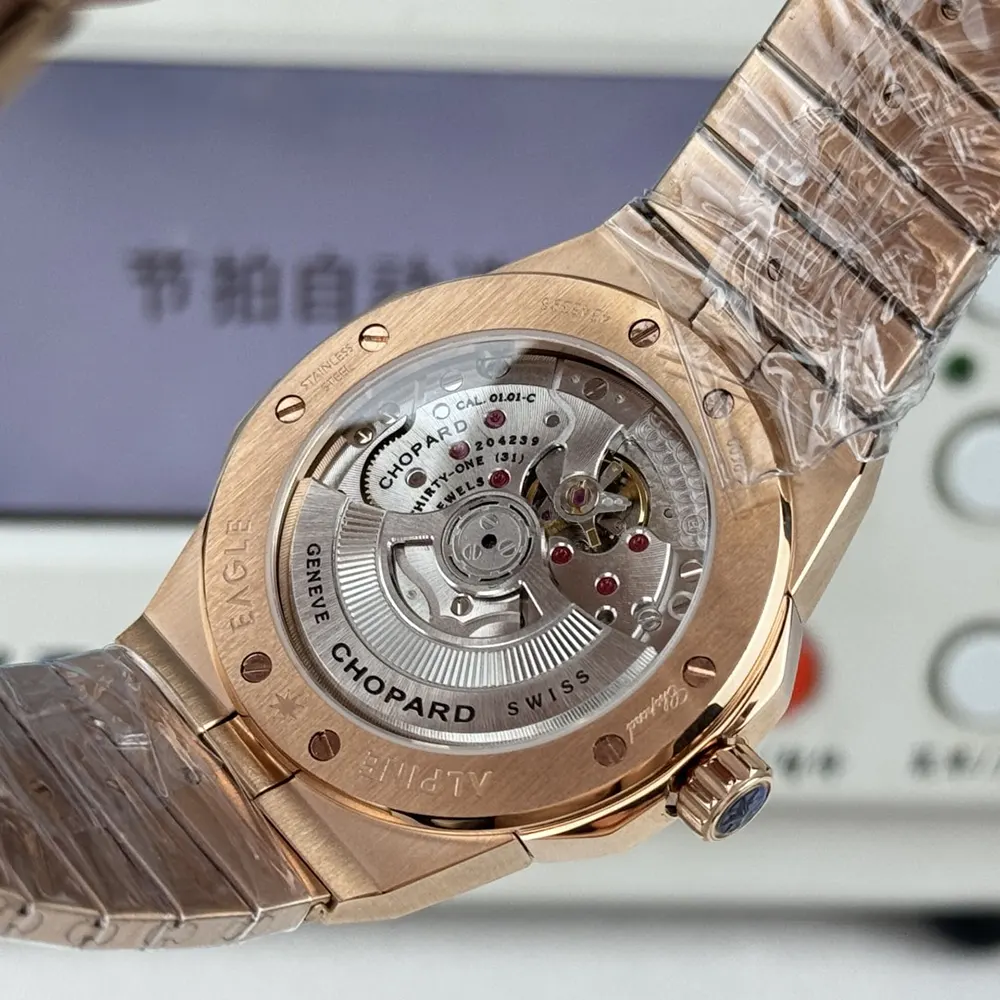 Chopard Men Alpine Eagle 41mm in Rose Gold and White Sapphires (9)