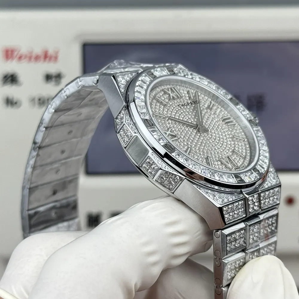 Chopard Men Alpine Eagle 41mm in White Gold and Diamonds (7)