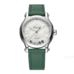 Chopard Women Happy Sport 30mm in Green and Diamonds