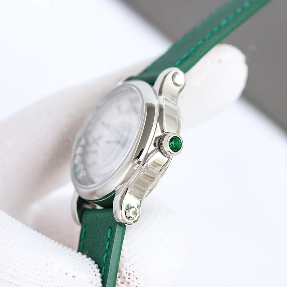 Chopard Women Happy Sport 30mm in Green and Diamonds (7)
