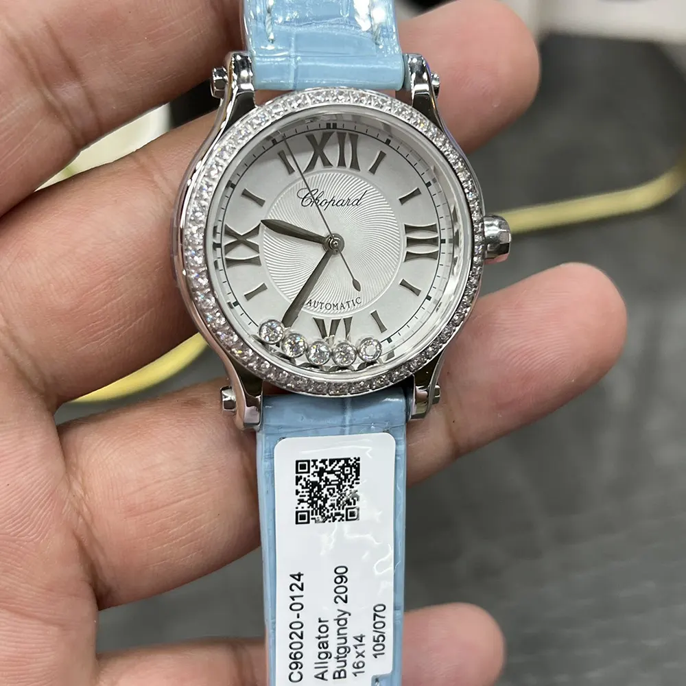 Chopard Women Happy Sport 33mm in Aquamarines and Diamonds (5)
