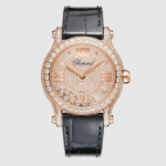 Chopard Women Happy Sport 36 mm in Rose Gold and Diamonds