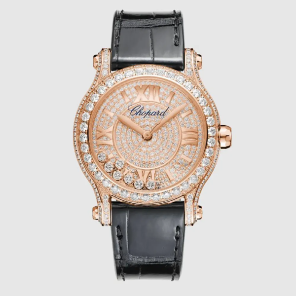 Chopard Women Happy Sport 36 mm in Rose Gold and Diamonds (1)