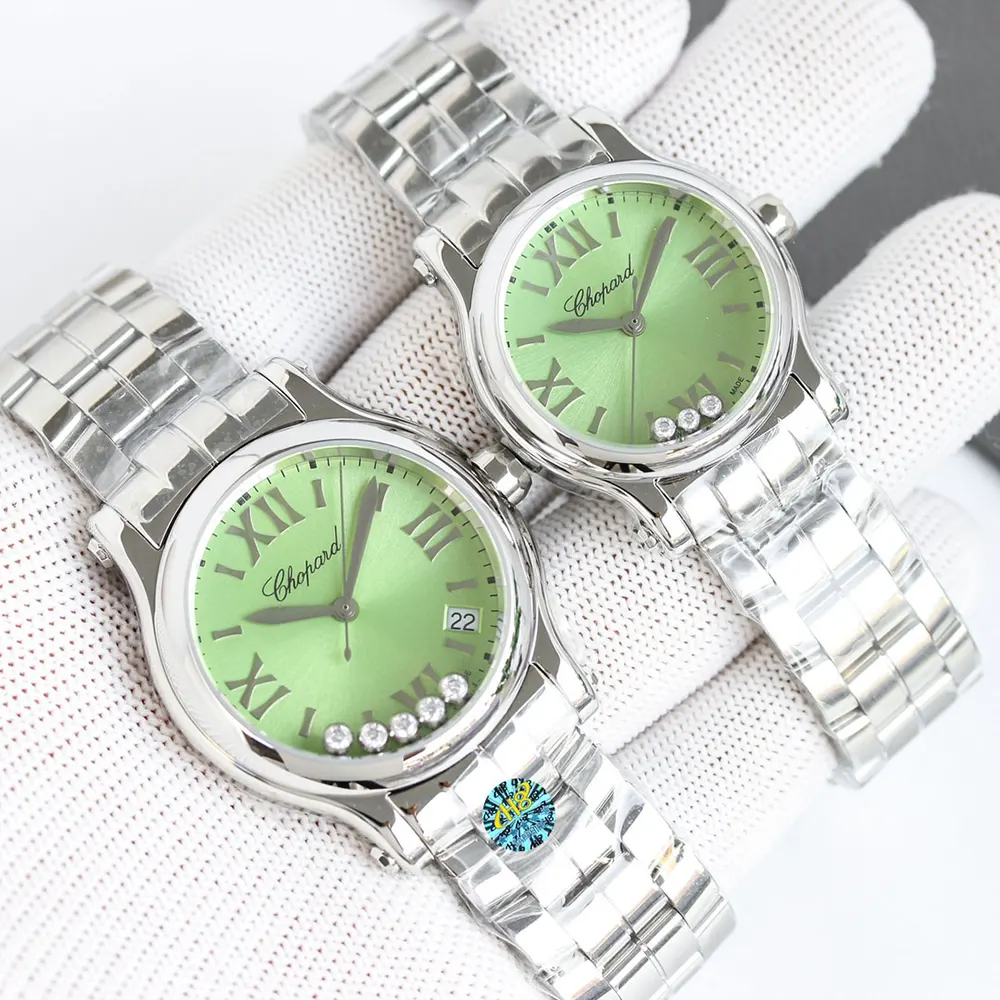 Chopard Women Happy Sport 36mm in Green and Steel (2)