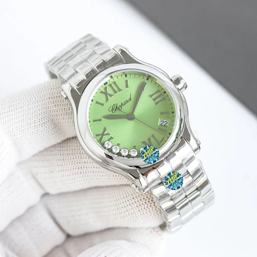 Chopard Women Happy Sport 36mm in Green and Steel (4)