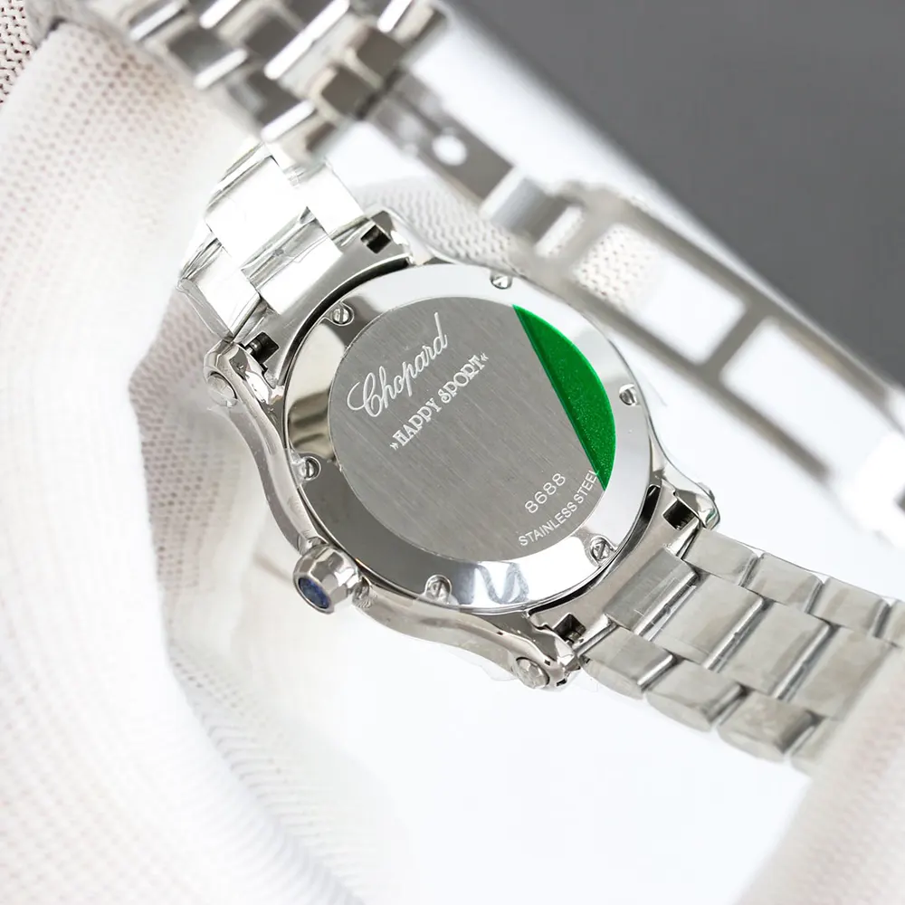 Chopard Women Happy Sport 36mm in Green and Steel (8)