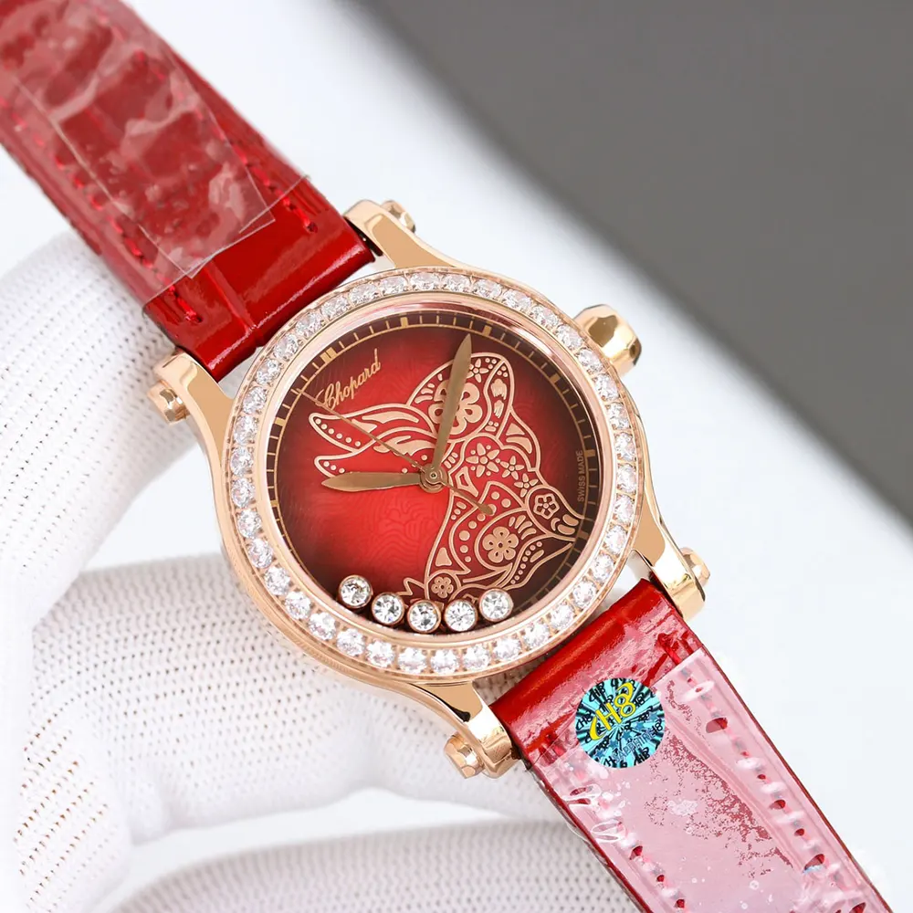 Chopard Women Happy Sport Year of the Rabbit 33mm in Red (5)