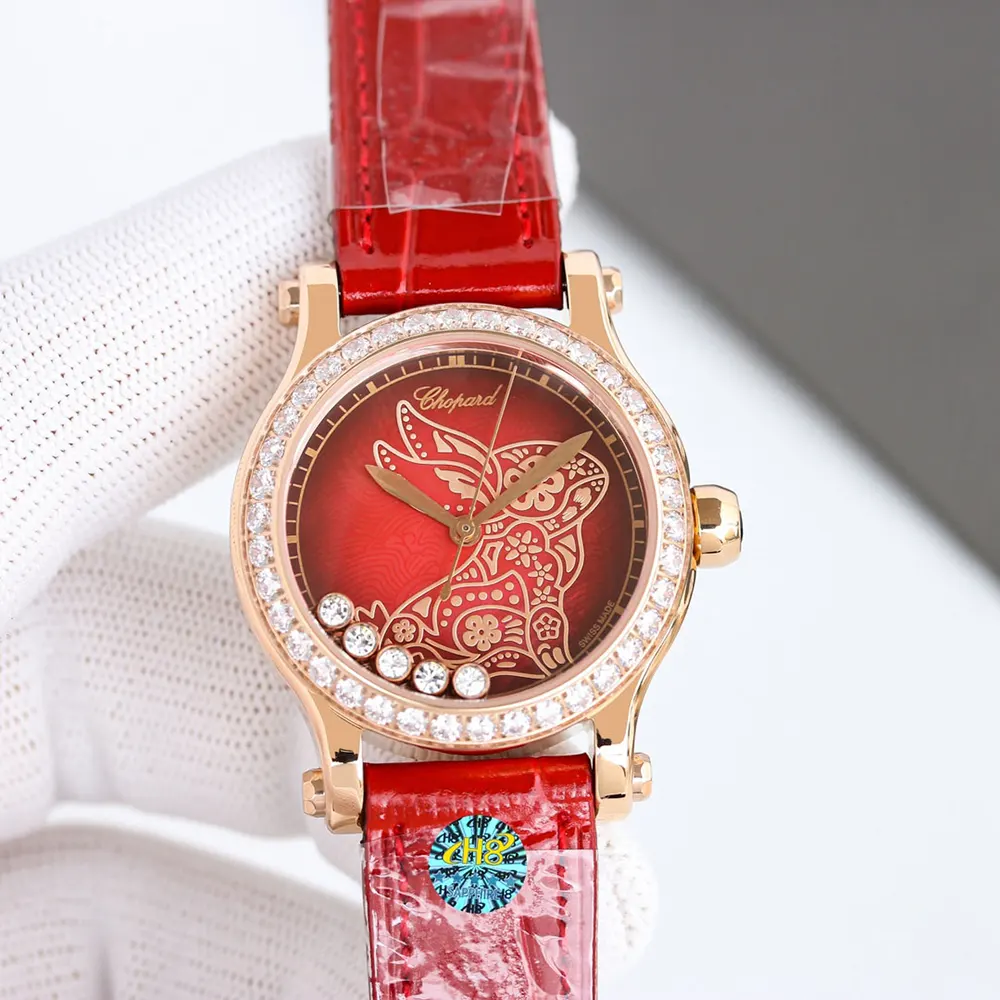 Chopard Women Happy Sport Year of the Rabbit 33mm in Red (6)
