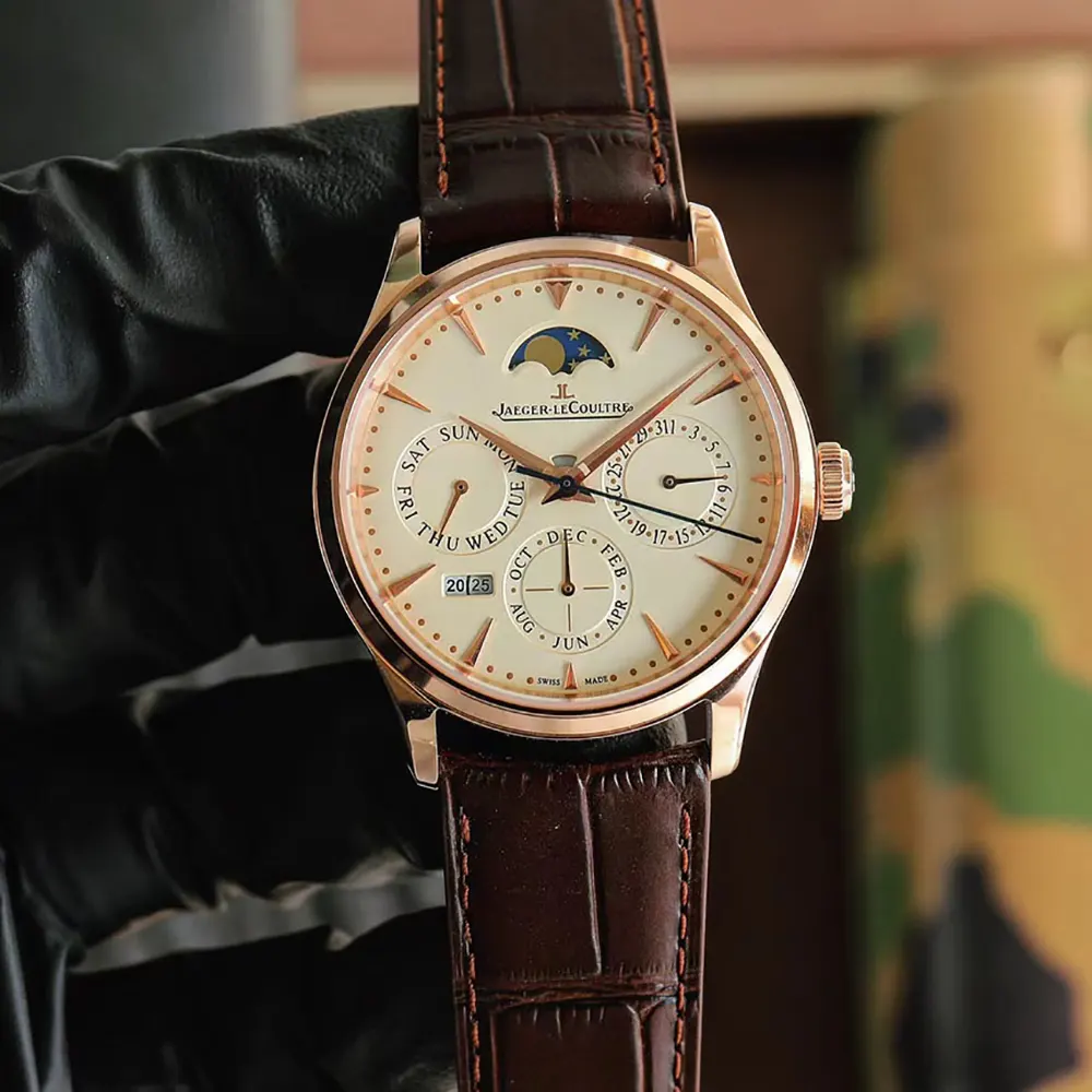 Jaeger LeCoultre Men Master Ultra-Thin Perpetual Calendar 39mm in Rose gold (7)