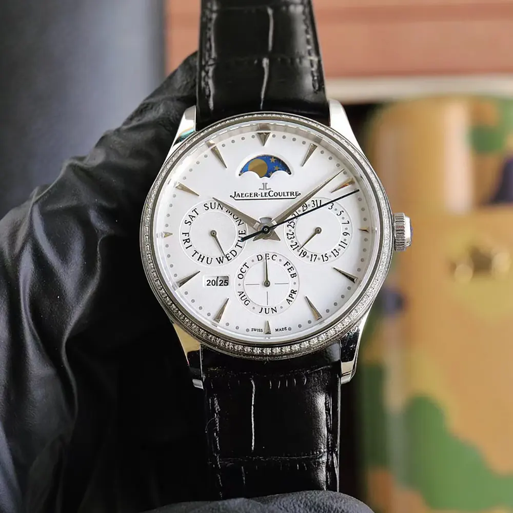 Jaeger LeCoultre Men Master Ultra Thin Perpetual Calendar 39mm in White Gold (2)