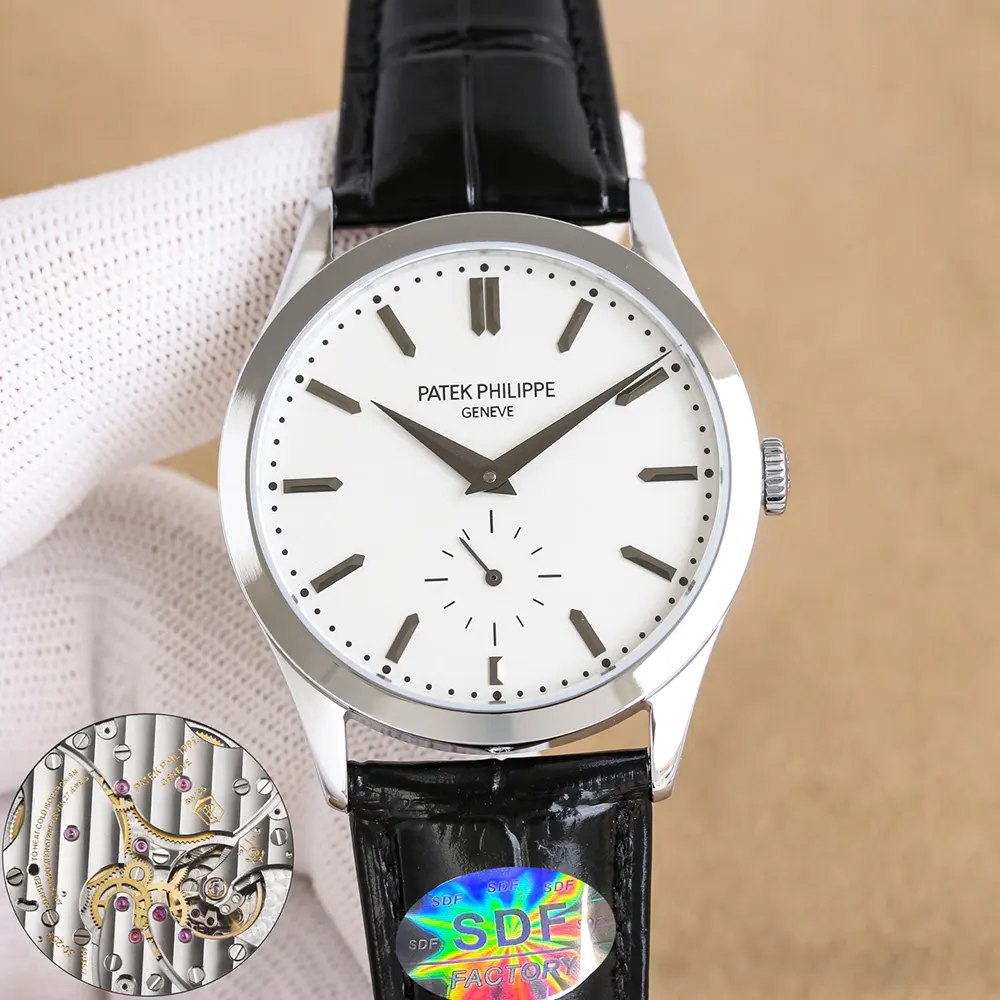 Patek Philippe Men Calatrava 37mm Watch in 18K White Gold Dial (2)