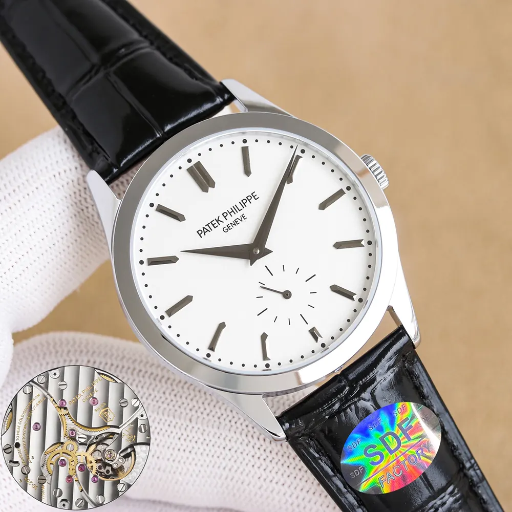 Patek Philippe Men Calatrava 37mm Watch in 18K White Gold Dial (3)