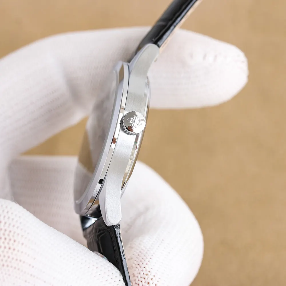 Patek Philippe Men Calatrava 37mm Watch in 18K White Gold Dial (4)